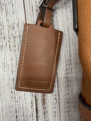 Tumi Crossbody Bag Tan/Brown Messenger Bag Leather Adjustable