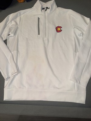 NHL Colorado New White Antigua 1/4 zip Pullover NWT Men s L very nice, Soft