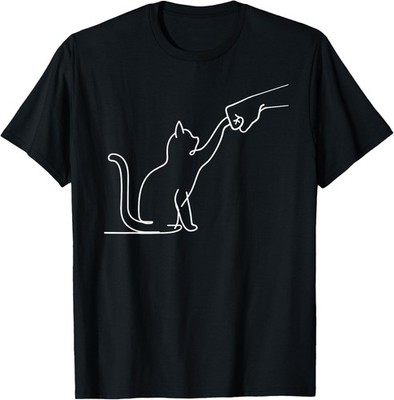 Cute Pet Tee I Love My Cat Best Friend Fist Bump Paw Cat T-Shirt