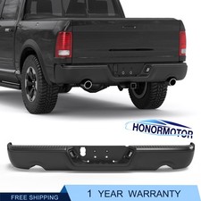 Black Rear Step Bumper For 2009-2019 Dodge Ram 1500 W Dual Exhaust Wo Sensor Black Rear Step Bumper For 2009-2019 Dodge Ram 1500 W Dual Exhaust Wo Sensor