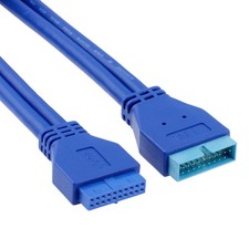 IYUANEPRO USB 3.0 Header Extension Cable, USB3.0 0.65 feet, Blue