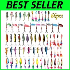 Stainless Steel Shaft Spinnerbaits Kit 66pcs