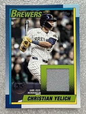 2025 Topps Update Series - 1990 Topps Baseball Relics Christian Yelich #90RU-CY