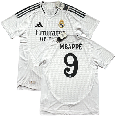 2024/25 Real Madrid Authentic Home Jersey #9 Mbappe Large Player