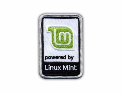 Patchion Powered By Linux Mint - Embroidered Badge Patch