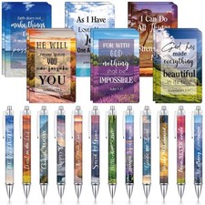 Colarr 12 Sets Christian Bulk Gifts for Women Bible Verse Pens Multicolor