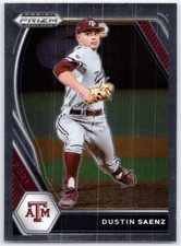 ⚾ 2021 Panini Prizm Draft Picks #PDP112 Dustin Saenz Texas A&M Aggies