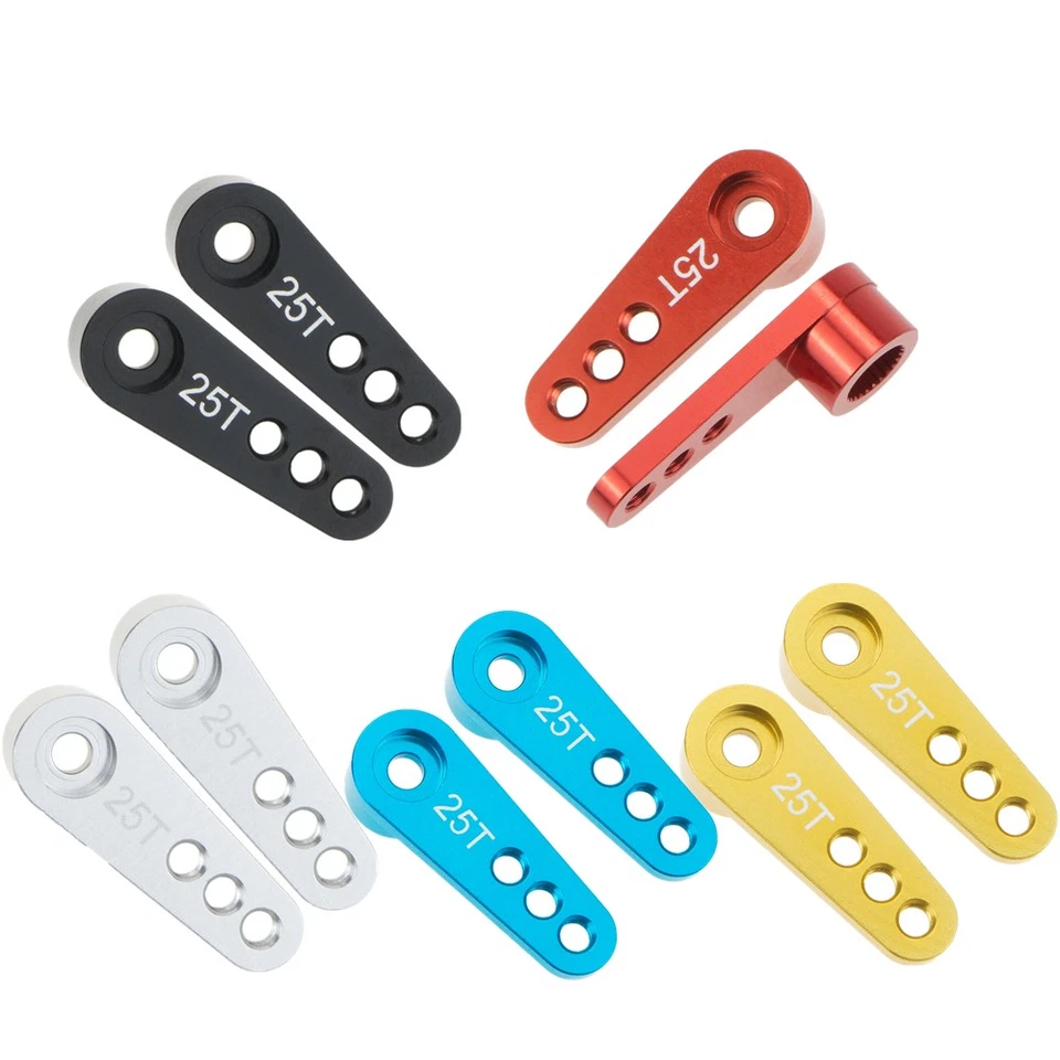 2pcs 25T Steering Servo Horn Arm For Wltoys HSP HPI Futaba 1:10 1:8 RC Cars - Image 3 of 4