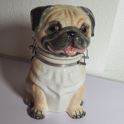 nana Home Design Mops Leckerlidose Keramik Vorratsdose Hund Motiv 25,5cm NEU