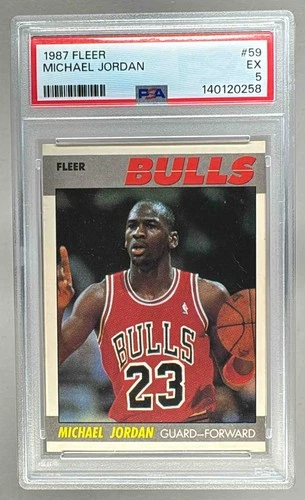 140120258 Michael Jordan 1987 Fleer #59 PSA 5