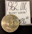1962 Franklin Silver Half Dollar UNC! Blast White! ENN Coins