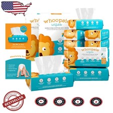 Pure Cotton Baby Wipes: 1200 Ultra Soft, Chemical-Free, Sensitive Skin Dry/Wet