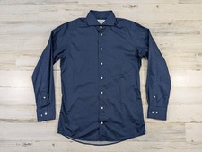 Eton Shirt Mens 39 Medium 15.5 Slim Patterned Circles Geometric