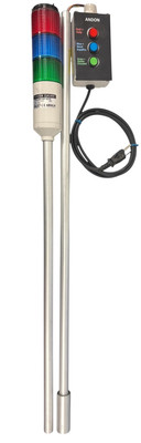 MENICS TOWER LIGHT PTE-APZ-3FF-RBG, THREE LIGHT, POLE MOUNT, RED/BLUE/GREEN