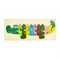 5903420892543 Puzzle Drewniane Kids Z Cyframi Krokodyl Mcd