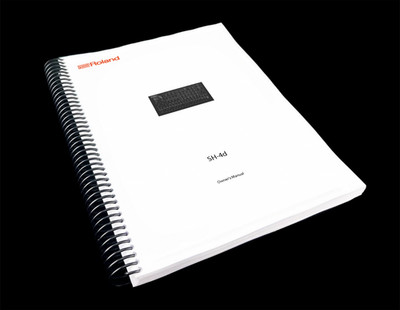 Roland SH-4d Owners Manual: 244 Pages, Color, Coil Bound, Protective Covers