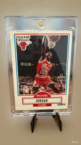 1990-1991 Fleer #26 MICHAEL JORDAN - ERROR CARD! No Black Line