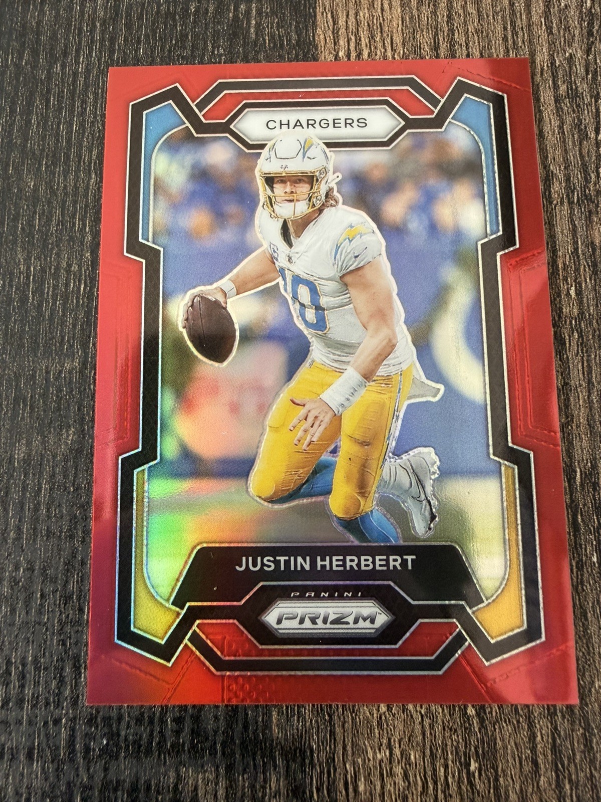 2023 Panini Prizm - Justin Herbert #158 Retail Red Prizm SSP Chargers