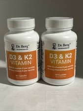 2x Dr. Berg Vitamin D3 K2 - 60 Capsules 120 Total Exp 12/26