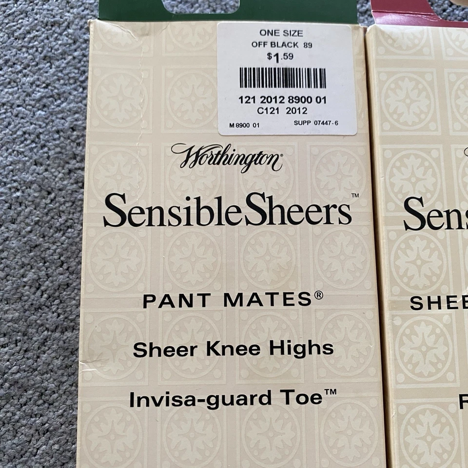 De colección Worthington Sensible Transparente Hasta la Rodilla Avena Negro Taupe 7 Pares Foto 2 de 4