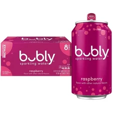 8pk bubly Raspberry Sparkling Water – 12 fl oz Cans, No Sugar
