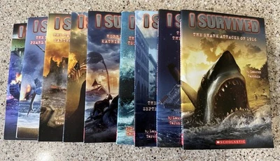 I Survived Graphic Novels Lot of 9 - Shark /Titanic/Hurricane - Lauren Tarshis - Image 1 of 4