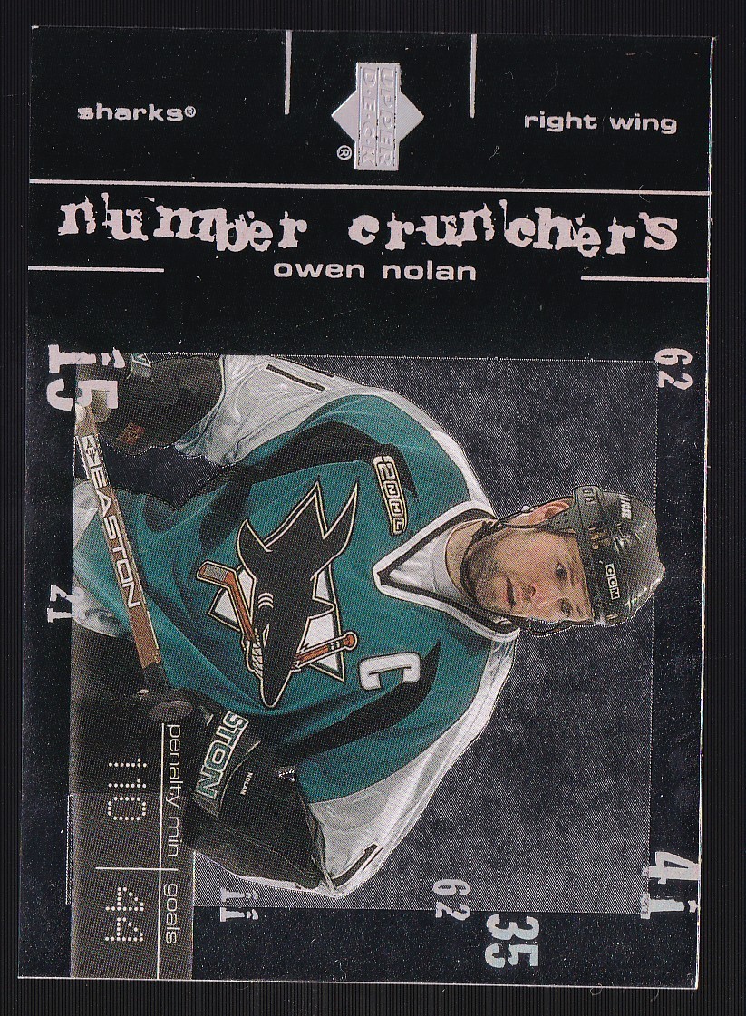 Owen Nolan 2000-01 Upper Deck Number Crunchers #NC8 - San Jose Sharks