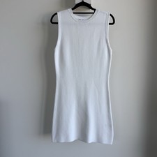 ZARA Sleeveless Knit Mini Dress – White – Size M