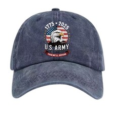 US Army Eagle 250th Anniversary Baseball Cap 1775-2025 Patriotic Vintage Dad Hat