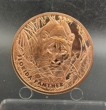 👀 👀 Florida Panther Cuivre de collection 1 oz rond 🔥🔥.