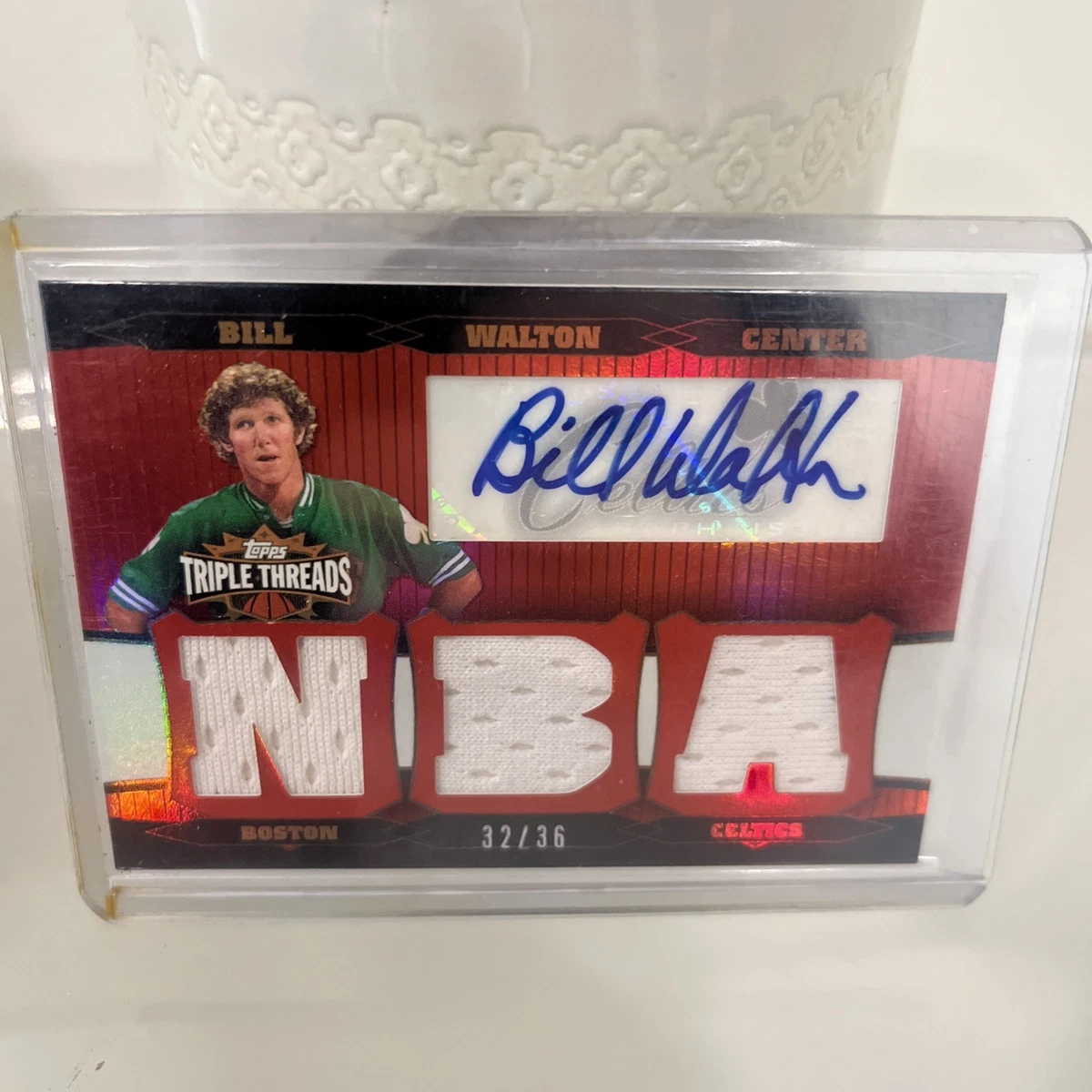 Topps Bill Walton Basketball Autographed Sports Trading Cards 