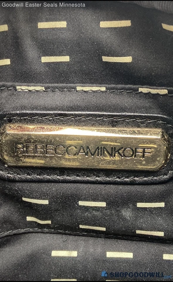 Bolso Bandolera Rebecca Minkoff Cuero Repujado Hebilla Dorada Cadena Foto 4 de 4