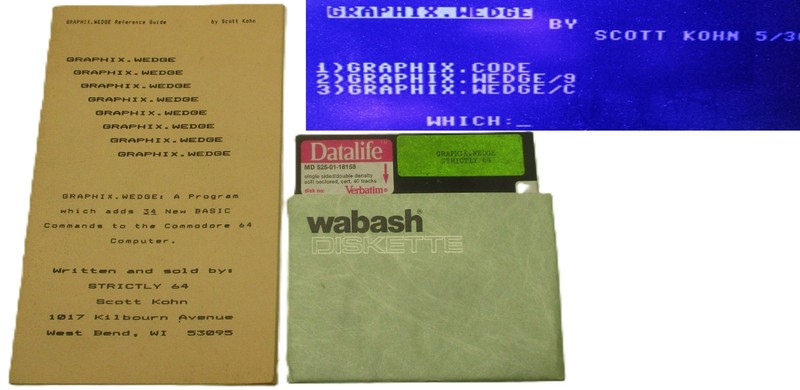 Rare GRAPHIX.WEDGE Commodore 64 Graphics Programming Utility, Works