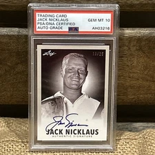 2013 Leaf 1960 Signatures Jack Nicklaus Autograph Card PSA GM MINT 10 10/25 Rare