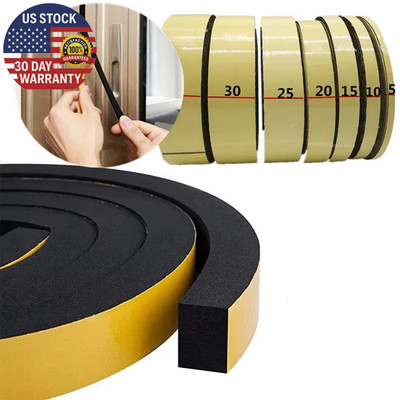 Rubber Self Adhesive Sponge Seal Strip Single Sided Adhesive EVA Black Foam Anti