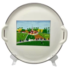 Villeroy & Boch Design Naif Wedding Party Handled CakePlatter Porcelain Laplau