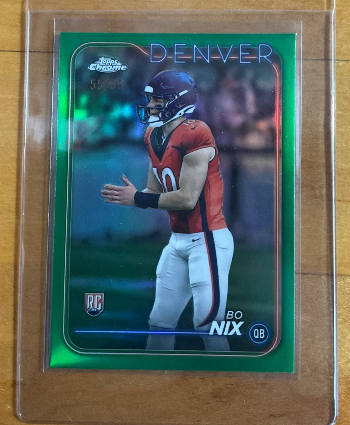 2024 Topps Chrome BO NIX (RC)#206  /99  Green Refractor-Ships w/base & X-fractor