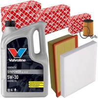Febi Filterset+Valvoline 5W30 Passend FüR Audi A3 8V VW Golf 7 Passat B8 Touran