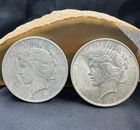 1922 D & P  Peace Silver Dollar – 90% Silver Peace – U.S. Coin Lot of 2