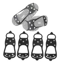 1-2 Pairs Non Slip Gripper Spikes for Shoes Ice Traction 8 Steels-2 pairs-M L
