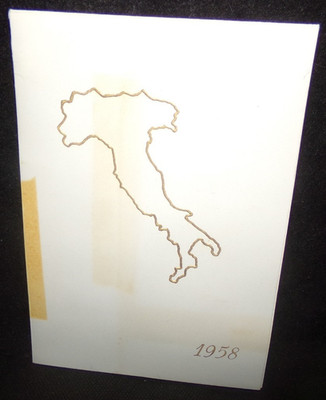 High School Graduation Invitation, Vicenza Italy, 1958, Free Shipping