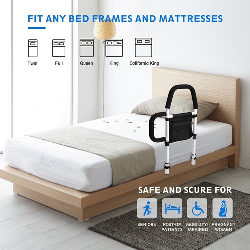 Medots barra di assistenza laterale letto barra di sicurezza binario letto per anziani - Foto 7 di 9