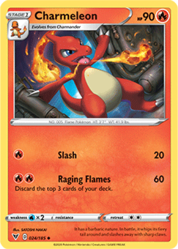 1x Charmeleon 024/185 Vivid Voltage Pokemon TCG Card NM | eBay