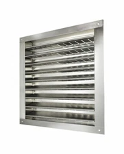 Master Flow 12 in.   W X 12 in.   L Metallic Silver Aluminum Wall Louver