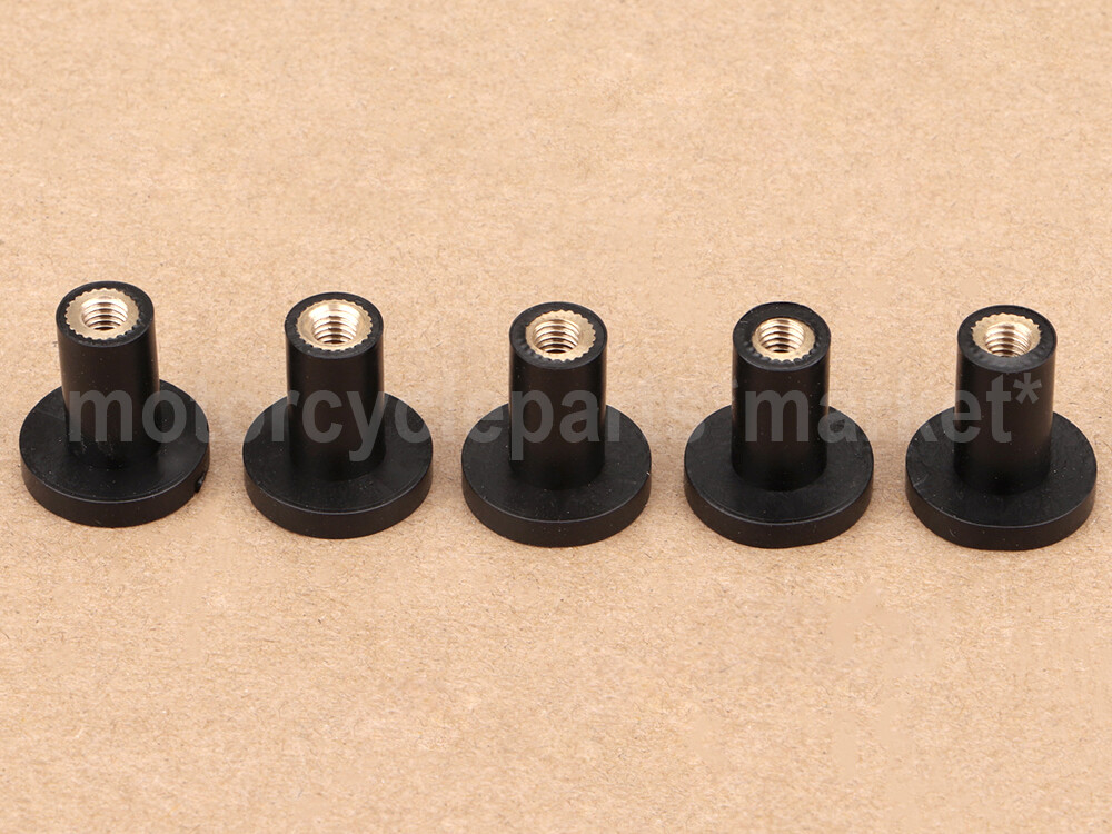 Motor Black Rubber Fairing Well Nuts Kit For Harley Road Glide 11