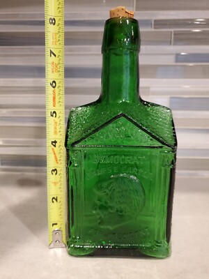 Wheaton ''Holly City'' James E. Carter Hand Blown President Bottle With Mold #   