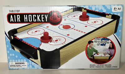 Tabletop Mini Air Hockey Classic Game Battery Powered 2 Pucks 40 x 22cm ...