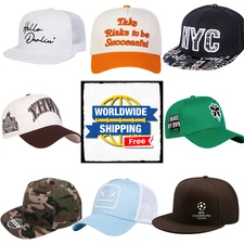 Driver Baseball Cap Unisex Trucker Hat Flat Brim Hip-Hop Breathable Snapback