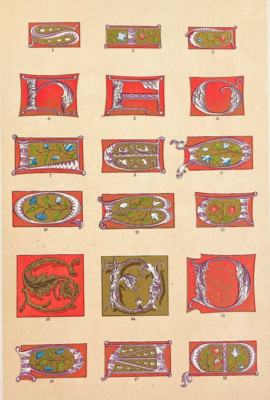 Alphabet aus einem Messbuch im British Museum 16. Jahrhundert Beleuchtung