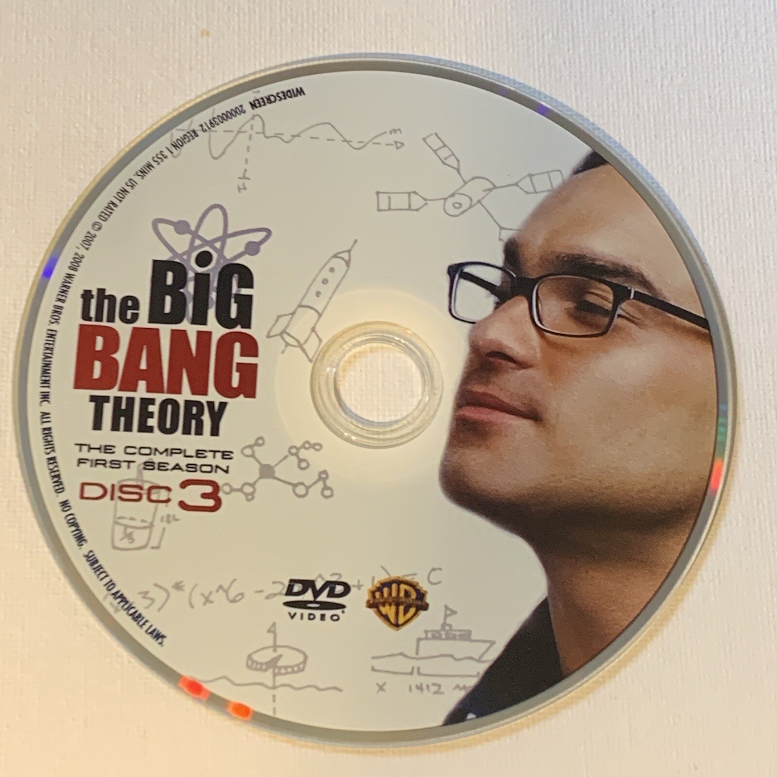 The Big Bang Theory Season 1 DVD Disc 3 Only